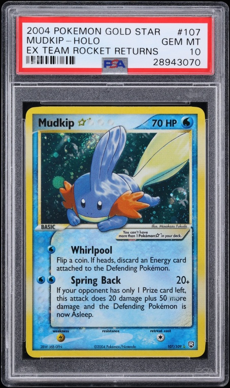 Mudkip Gold Star · PSA 10 · cert 28943070 · $1,020,000