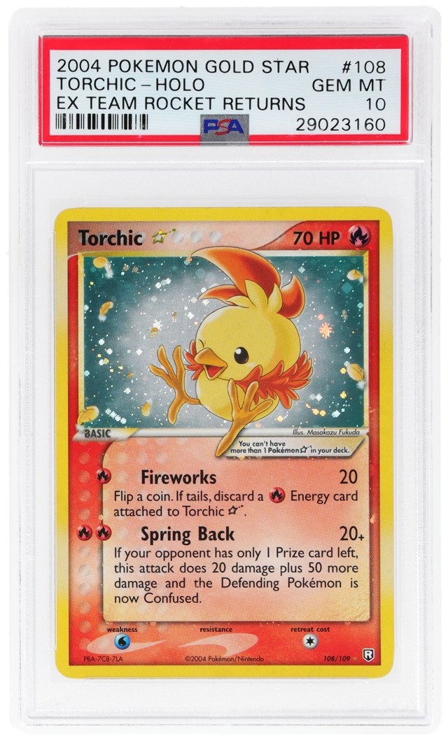 Torchic Gold Star · PSA 10 · cert 29023160 · $2,700,000